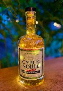 Cyrus Noble Small Batch Bourbon Whiskey Resin Light with Gold Flakes