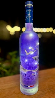 Grey Goose Purple Resin Bottle Light